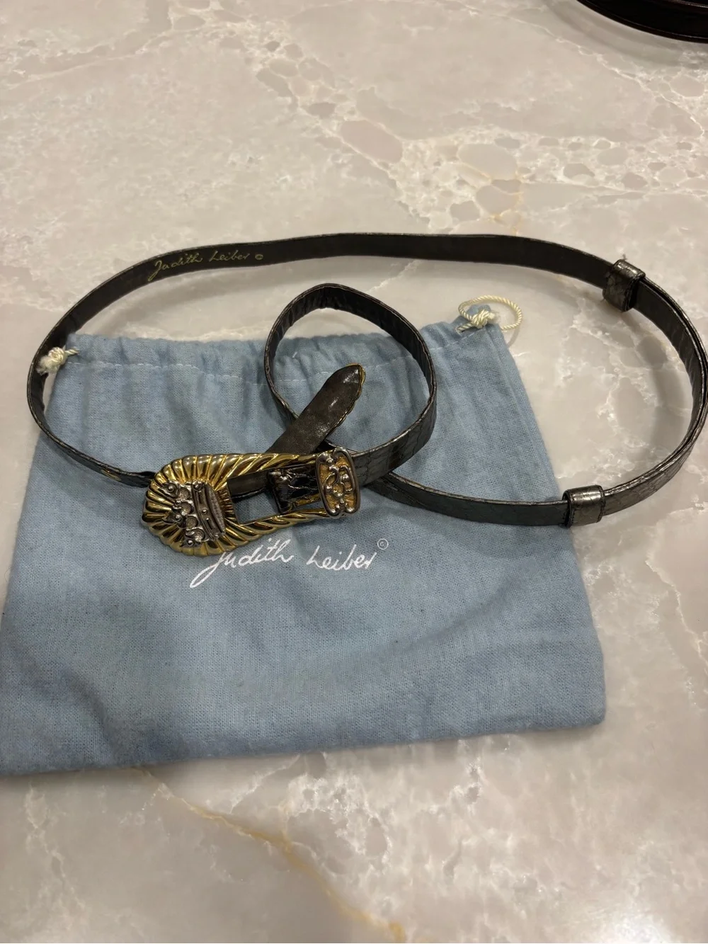 Two Vintage Judith Leiber Belts